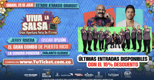 Viva La Salsa 2026 abre la Feria de las Flores en Medellín con alianza humanitaria